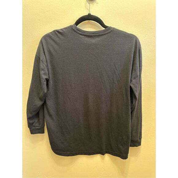 Volcom Stone Floral Smiley Face Long Sleeve Girls Oversize Tee Size 8/10 - Picture 4 of 4